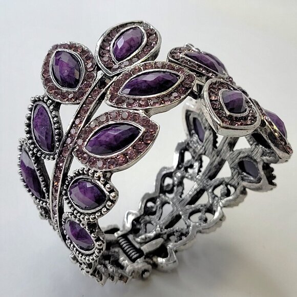 Purple Cuff Bracelet Purple Bangle - Picture 6 of 11